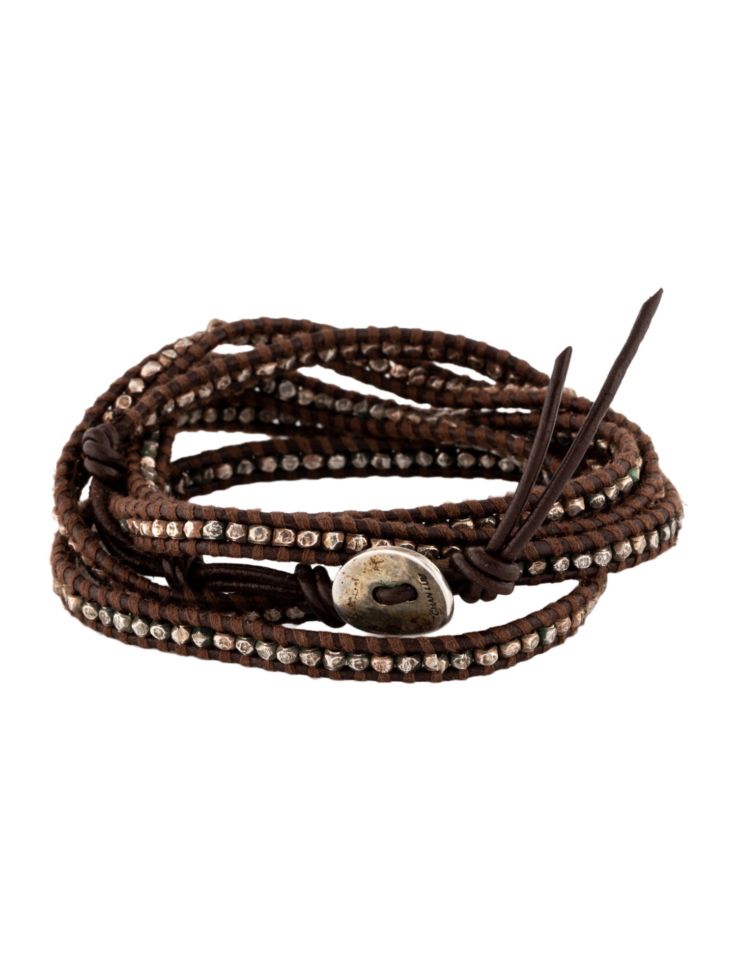 Chan Luu Leather Beaded Wrap Bracelet