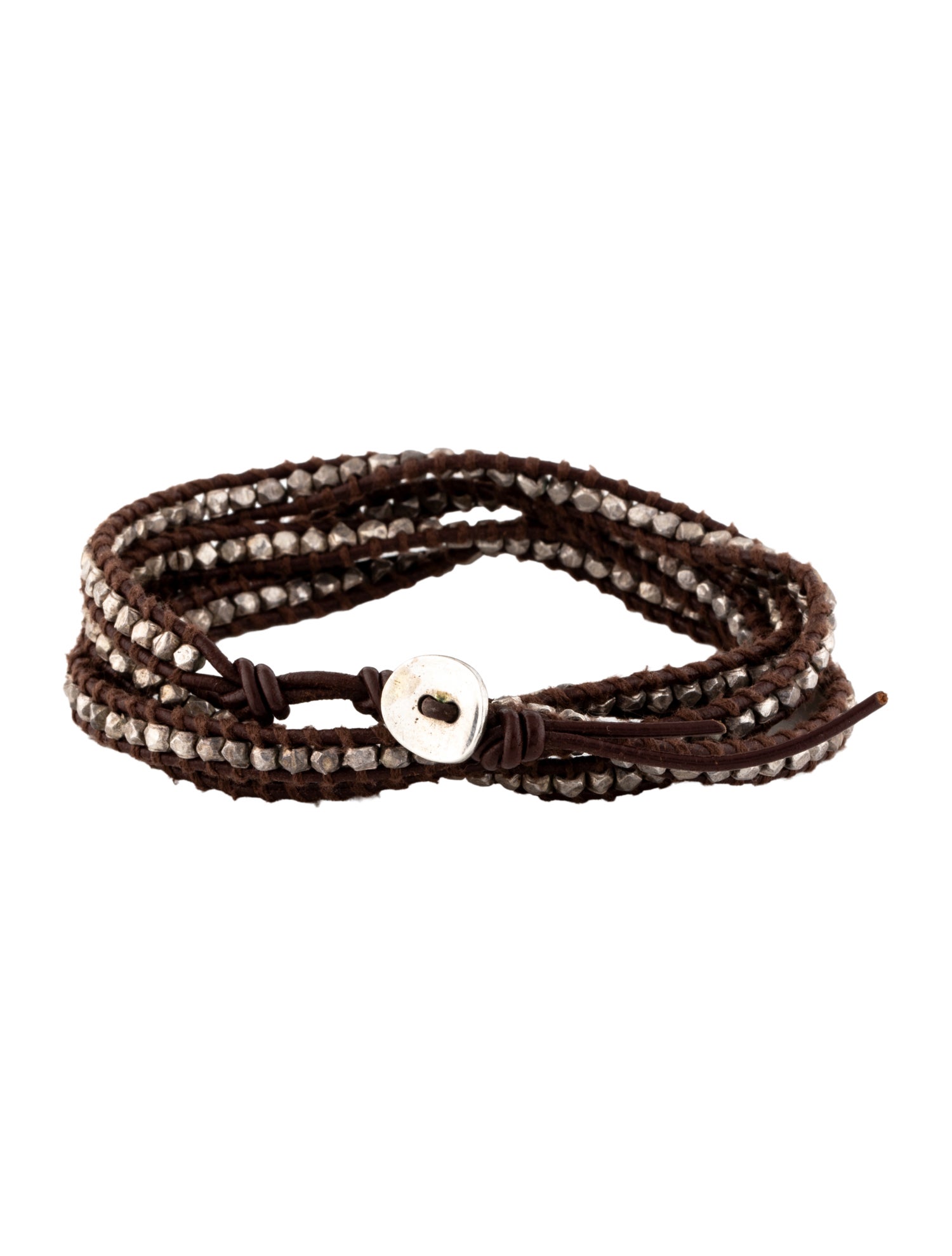 Chan Luu Leather Beaded Wrap Bracelet