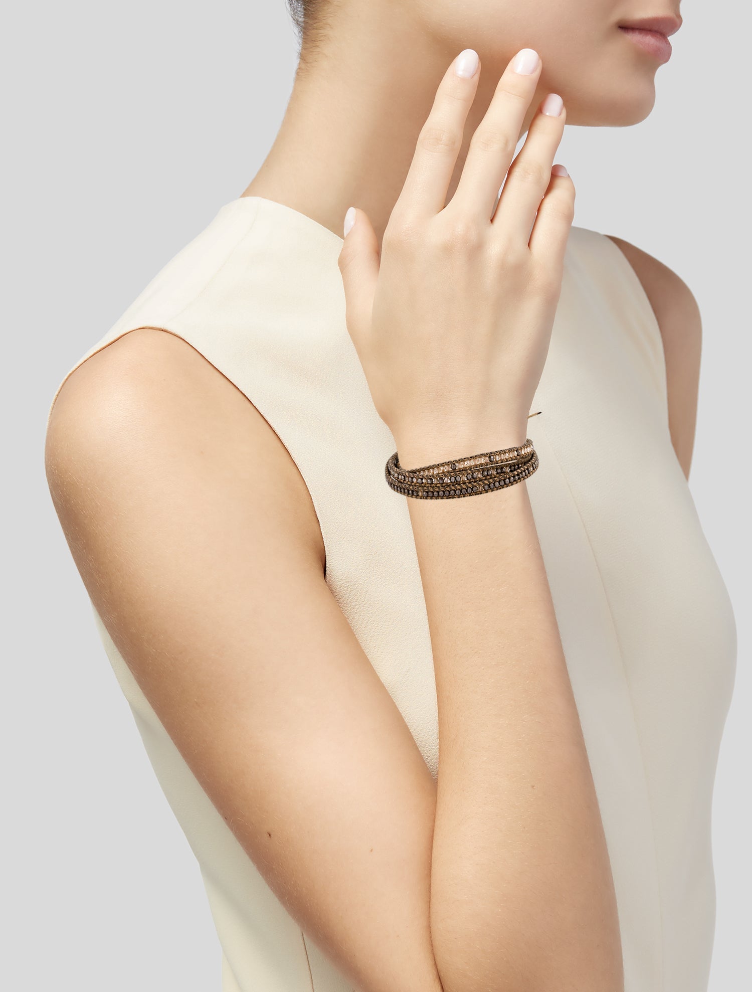 Chan Luu Bead & Leather Wrap Bracelet