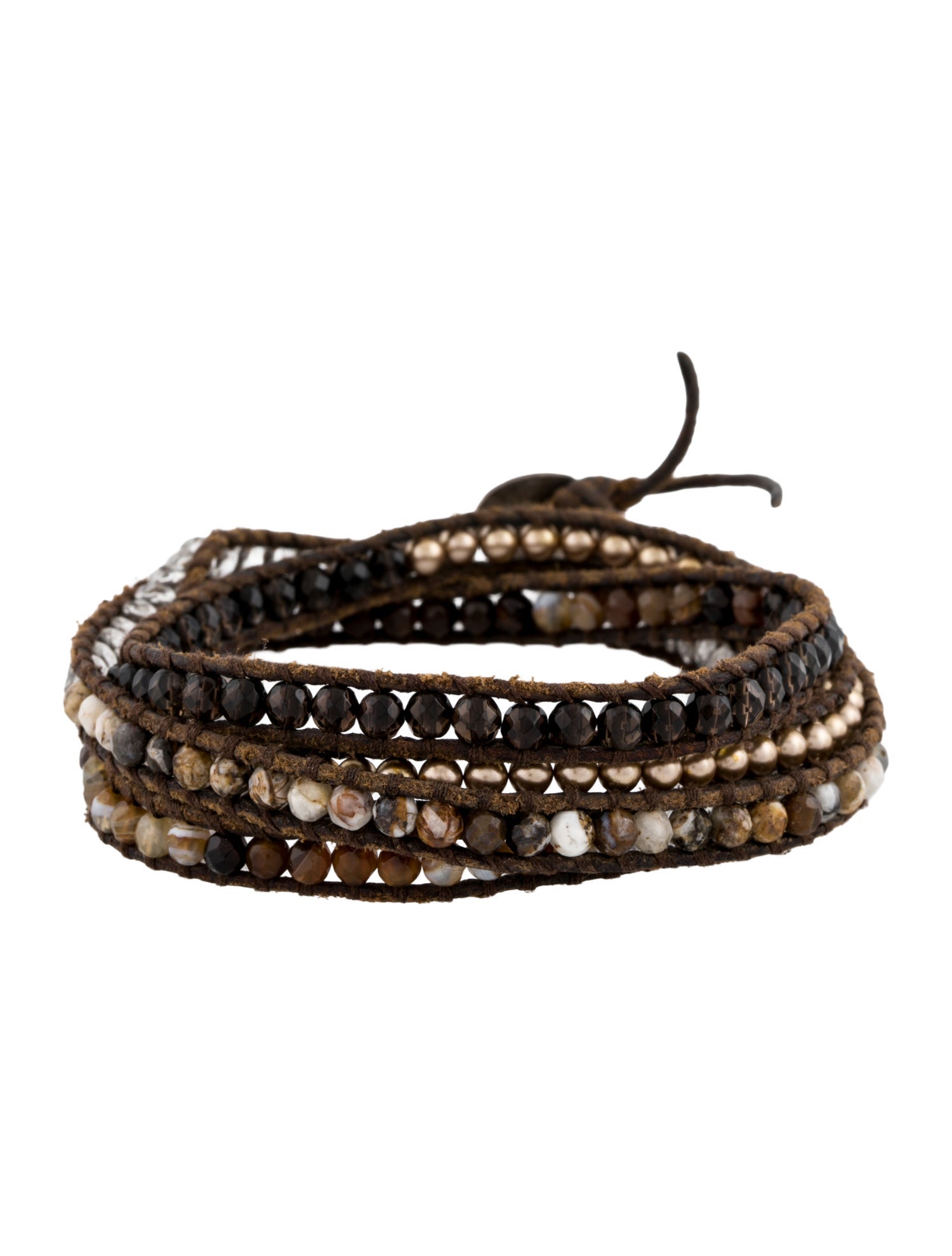Chan Luu Bead & Leather Wrap Bracelet