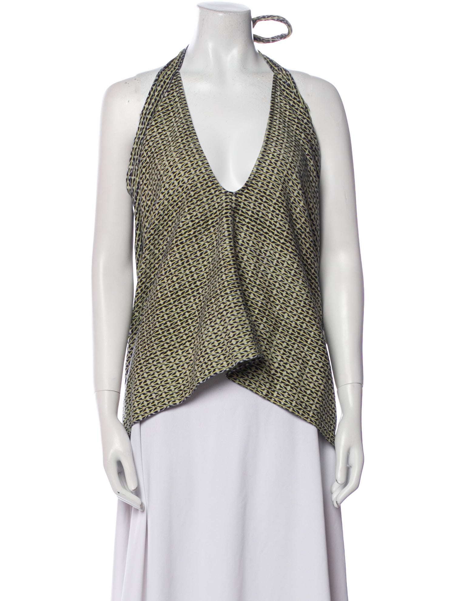 Carla Fernández Printed V-Neck Top