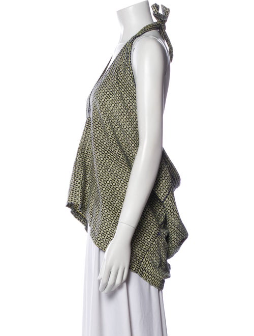 Carla Fernández Printed V-Neck Top