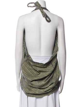 Carla Fernández Printed V-Neck Top