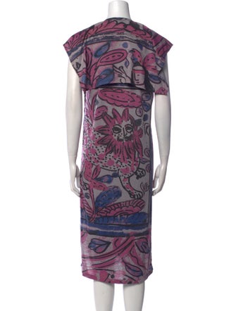Carla Fernández Printed Midi Length Dress