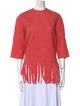 CF. Goldman Mock Neck Three-Quarter Sleeve Blouse