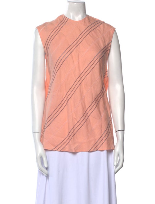 CF. Goldman Plaid Print Crew Neck Blouse