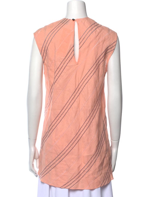 CF. Goldman Plaid Print Crew Neck Blouse