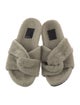 Closed Faux Fur Slides