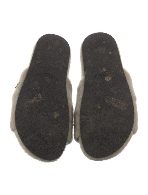 Closed Faux Fur Slides