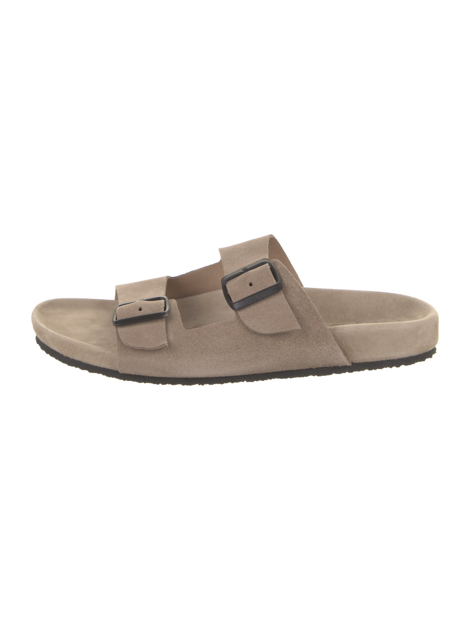 Closed Suede Slides