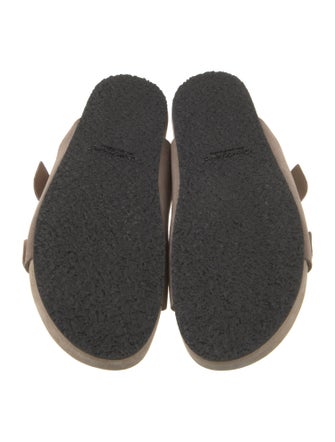 Closed Suede Slides