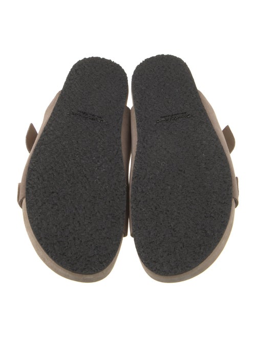 Closed Suede Slides