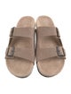 Closed Suede Slides