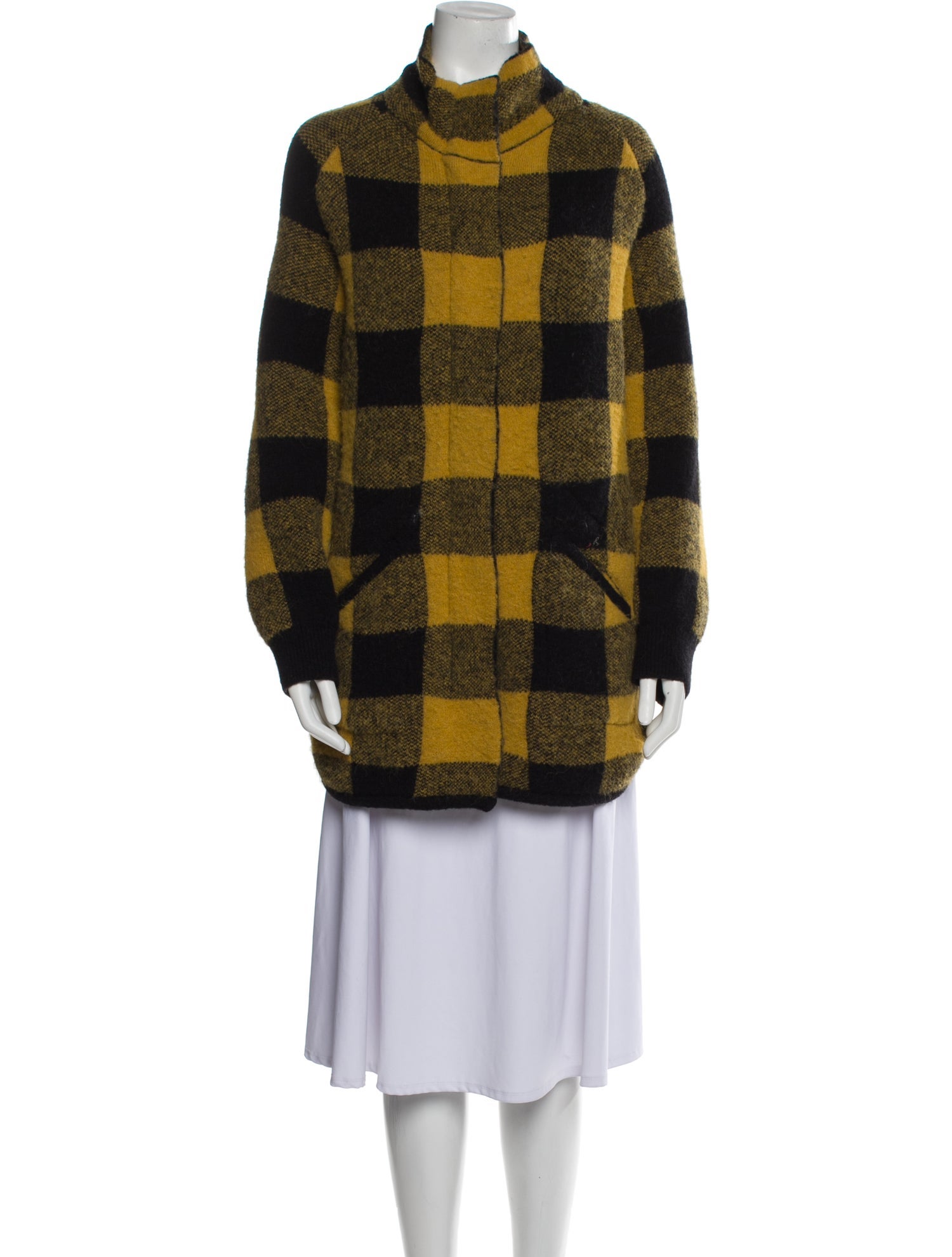 Closed Alpaca Plaid Print Jacket