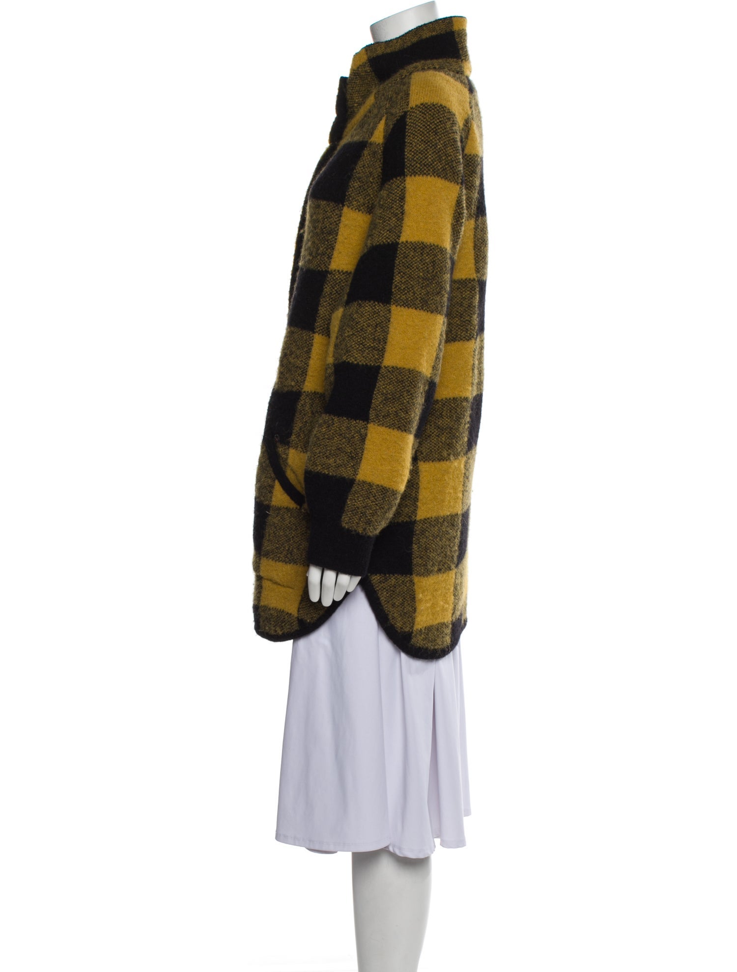 Closed Alpaca Plaid Print Jacket