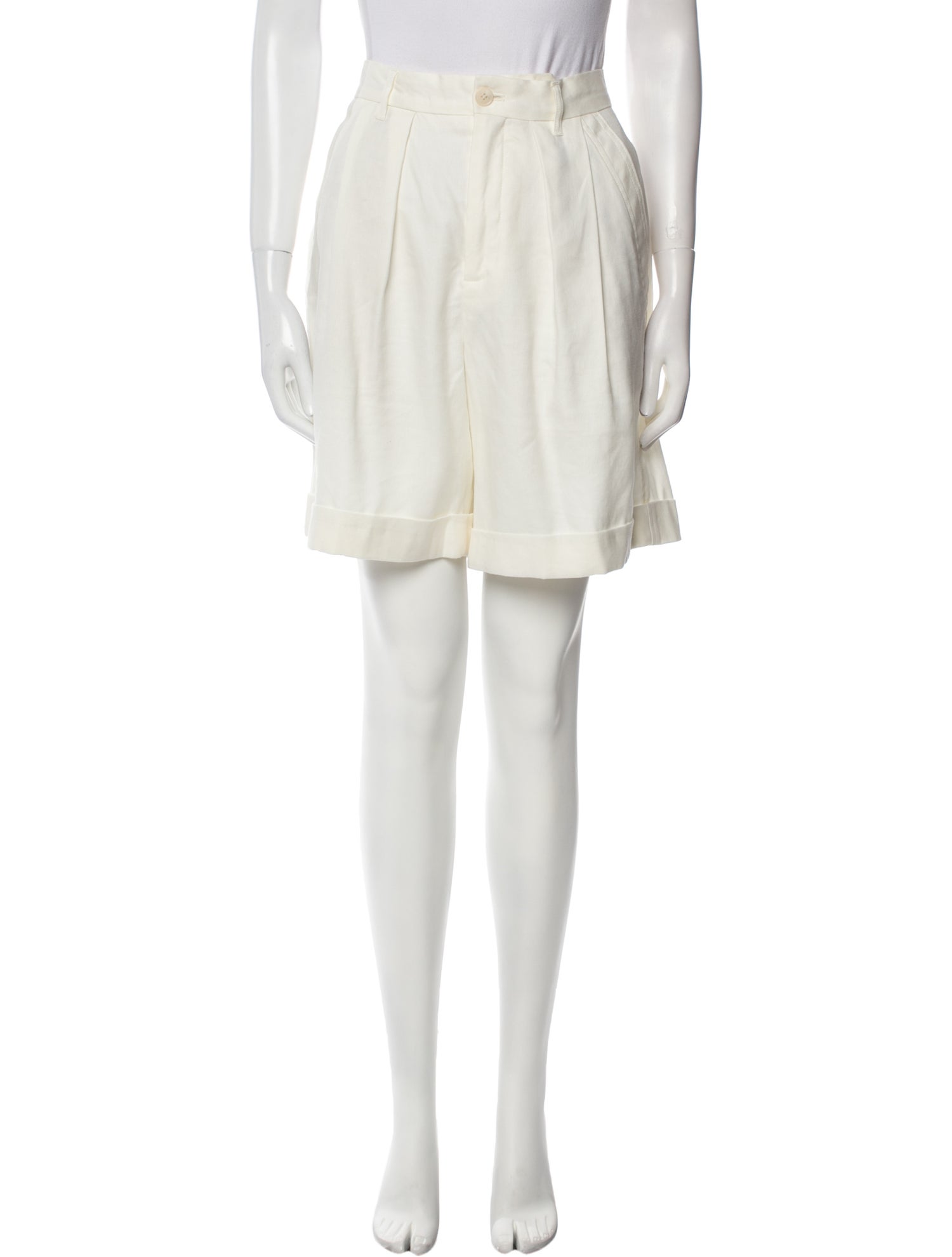 Closed Linen Knee-Length Shorts