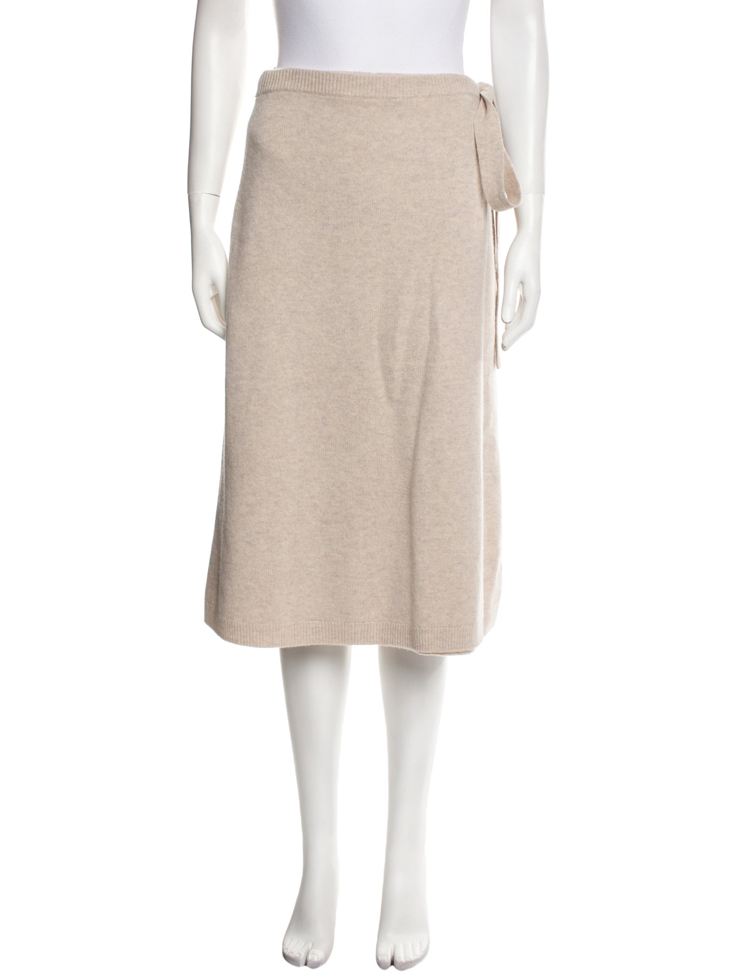 Closed Wool Knee-Length Skirt