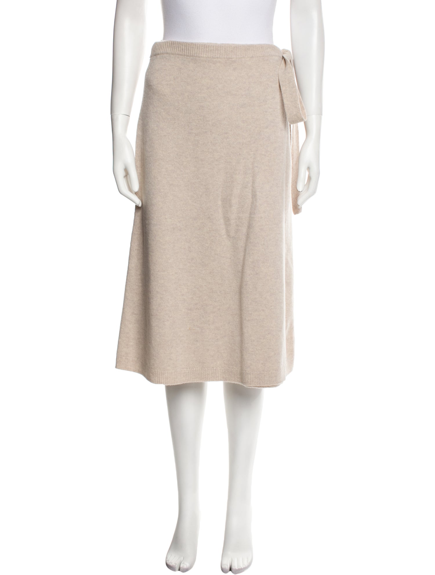 Closed Wool Midi Length Skirt