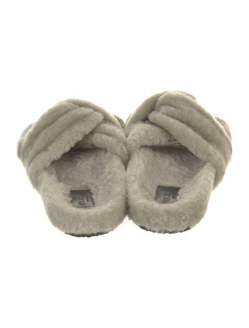 Closed Faux Fur Slides
