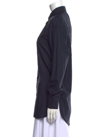 Closed Long Sleeve Button-Up Top