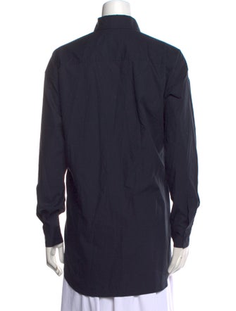 Closed Long Sleeve Button-Up Top