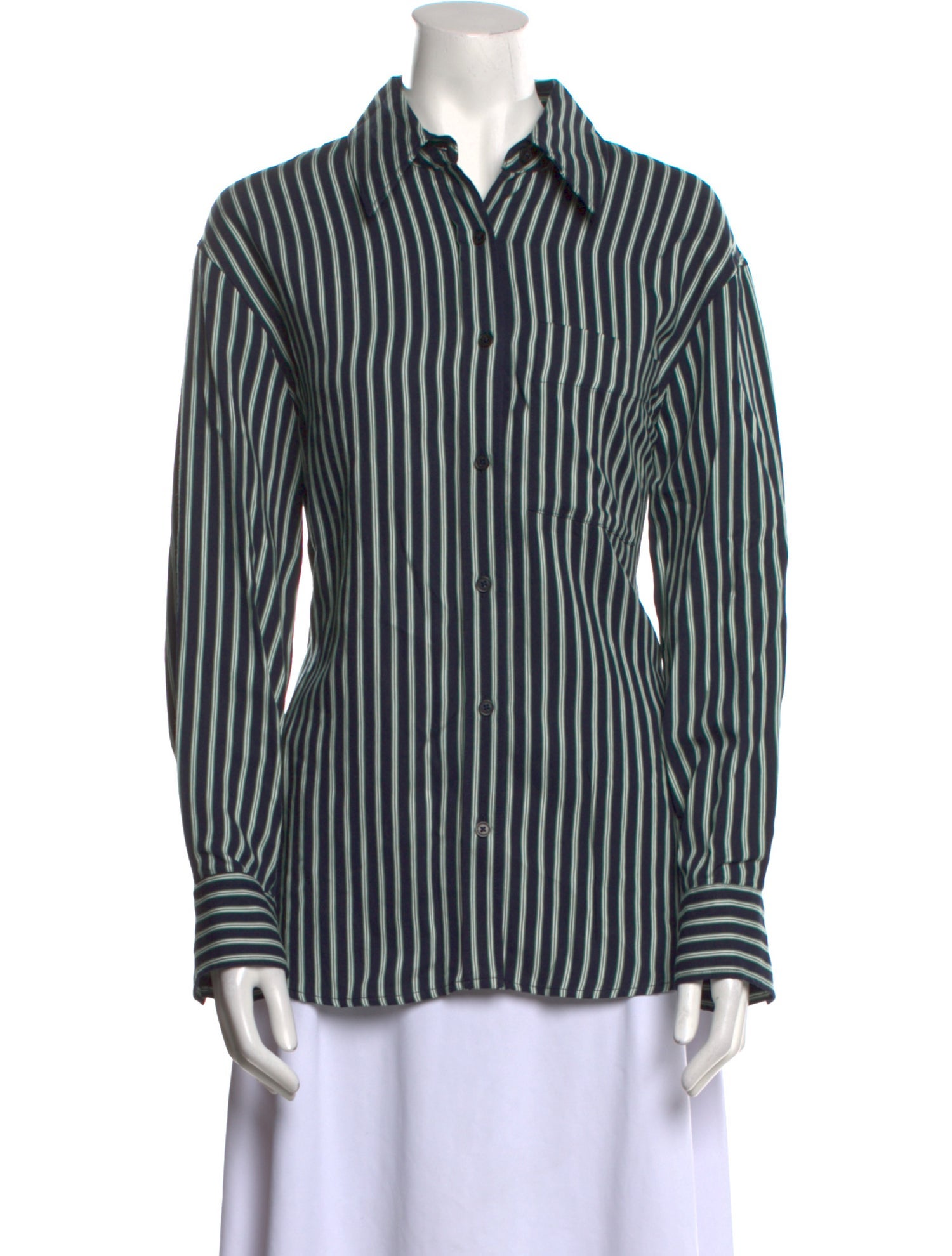 Closed Striped Long Sleeve Button-Up Top w/ Tags