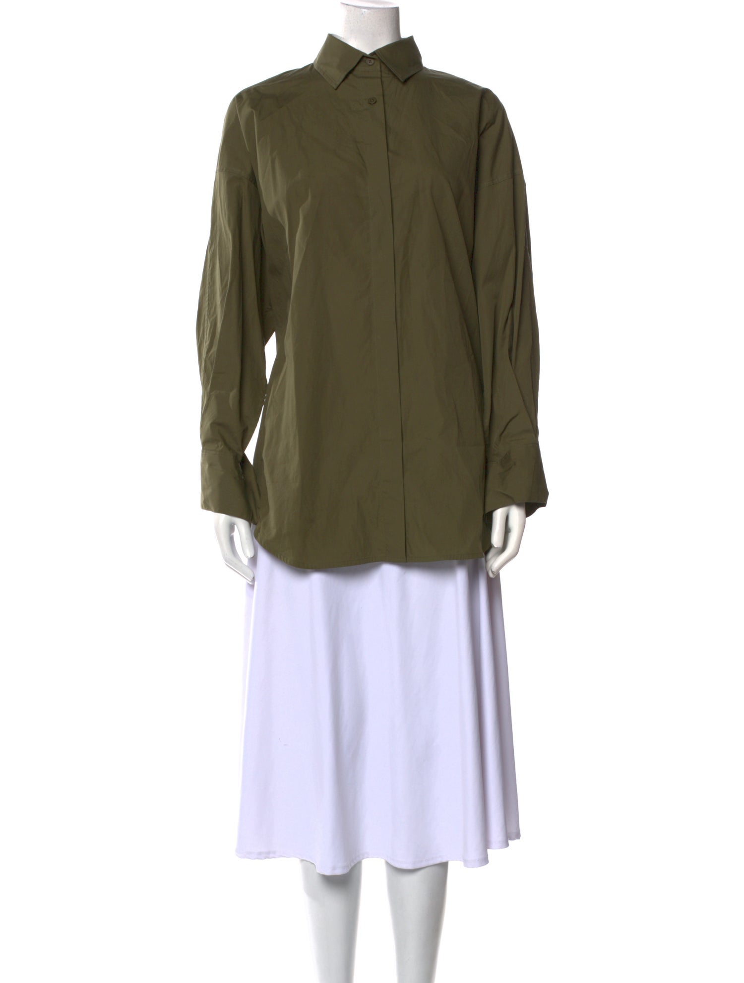 Closed Mock Neck Long Sleeve Sweatshirt