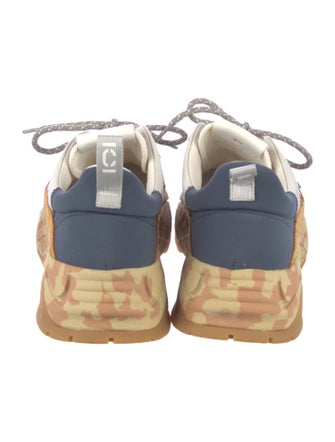 Closed Canvas Printed Athletic Sneakers