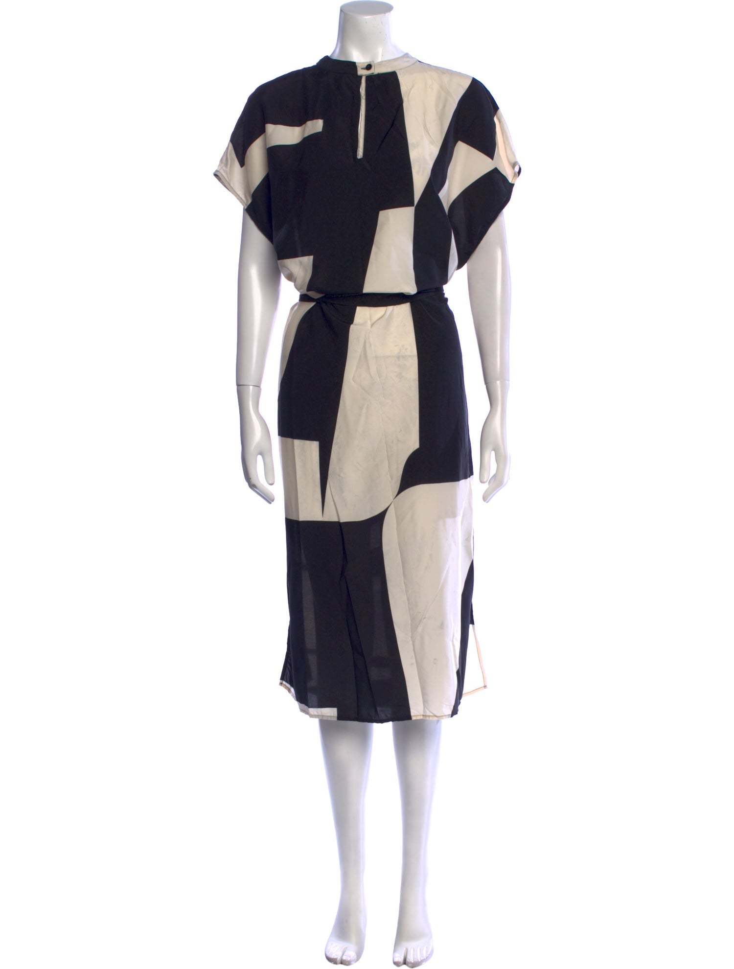 Closed Printed Midi Length Dress