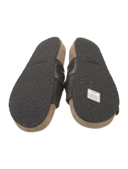 Closed Leather Slides