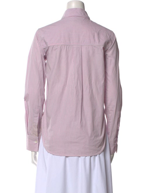 Closed Striped Long Sleeve Button-Up Top