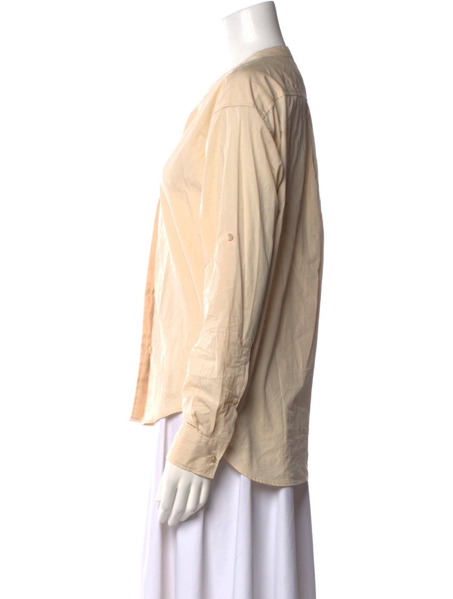 Closed V-Neck Long Sleeve Blouse w/ Tags