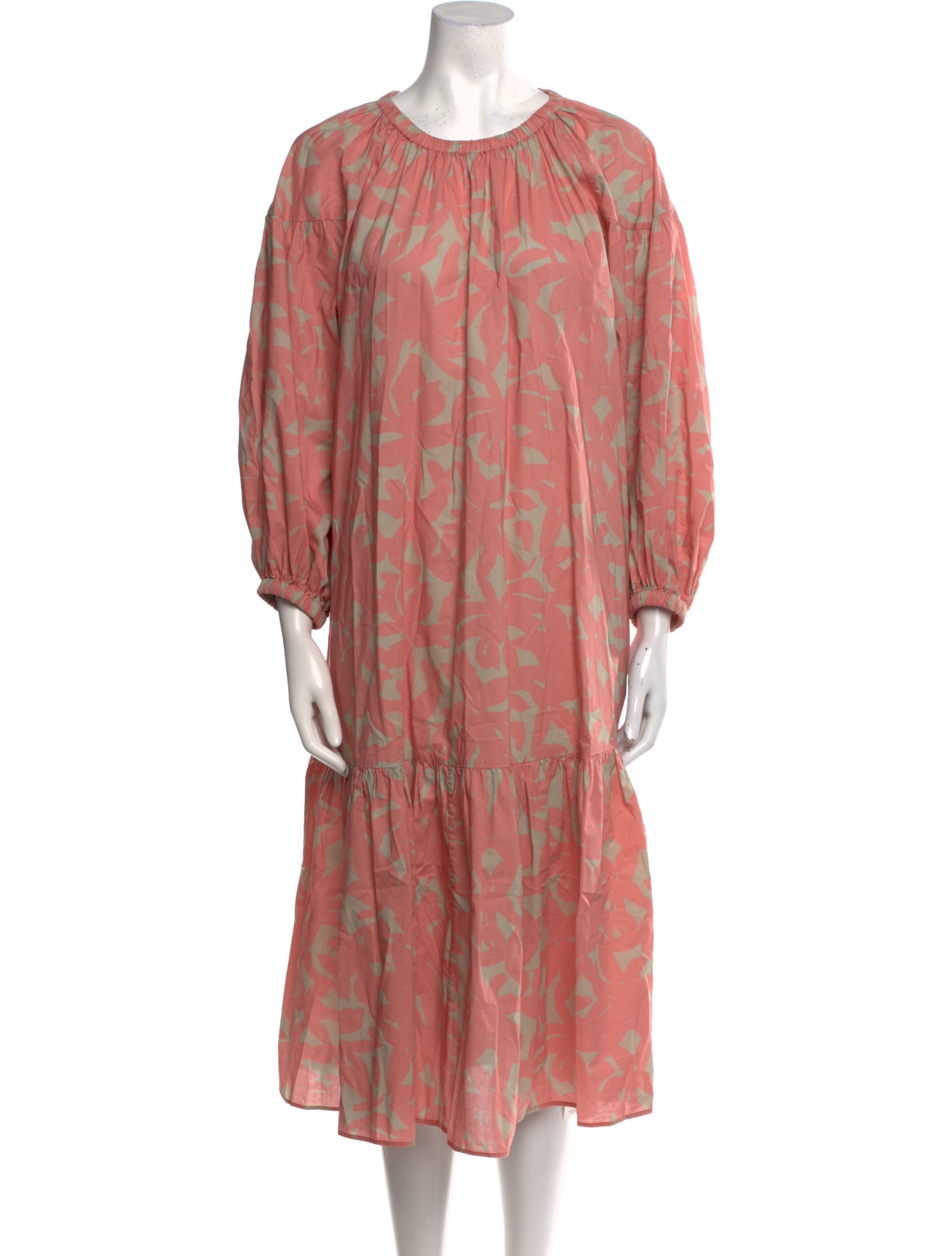 Closed Printed Midi Length Dress