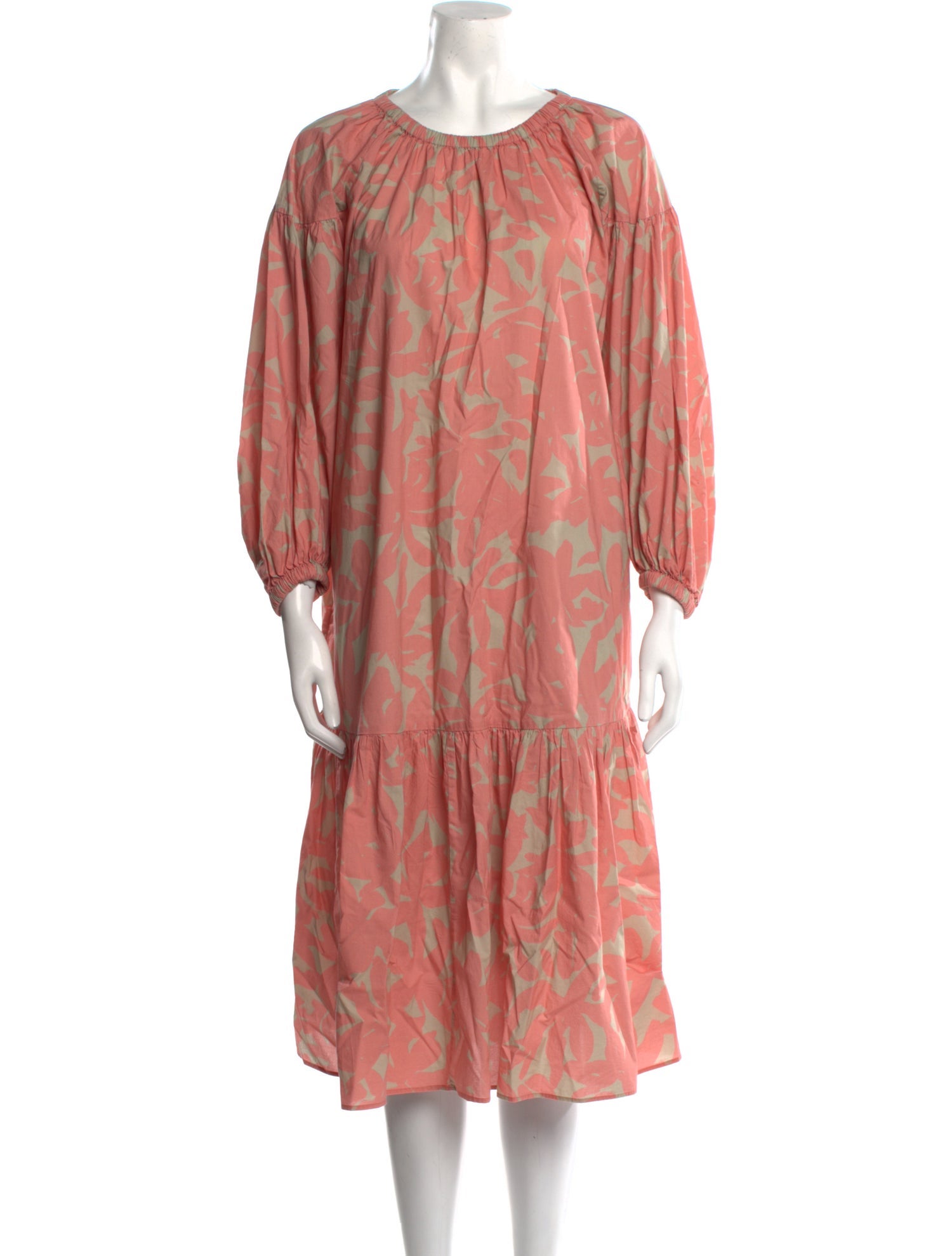 Closed Printed Midi Length Dress