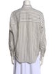 Closed Striped Long Sleeve Button-Up Top