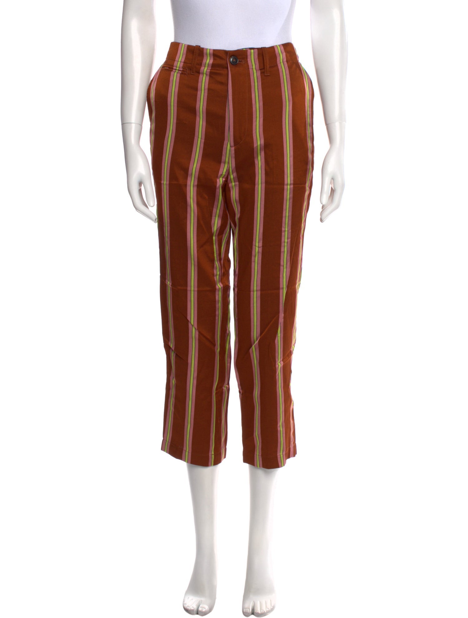 Closed Striped Straight Leg Pants