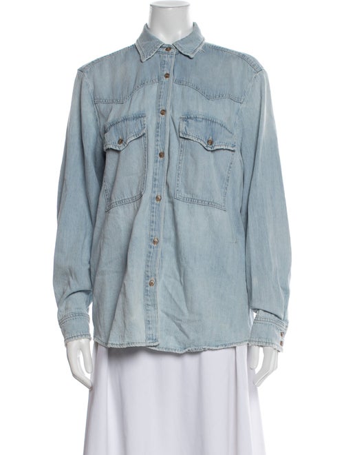 Closed Long Sleeve Button-Up Top