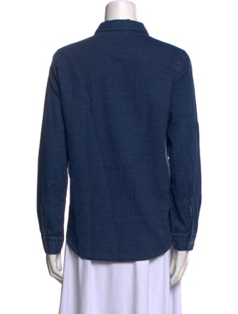 Closed Long Sleeve Button-Up Top