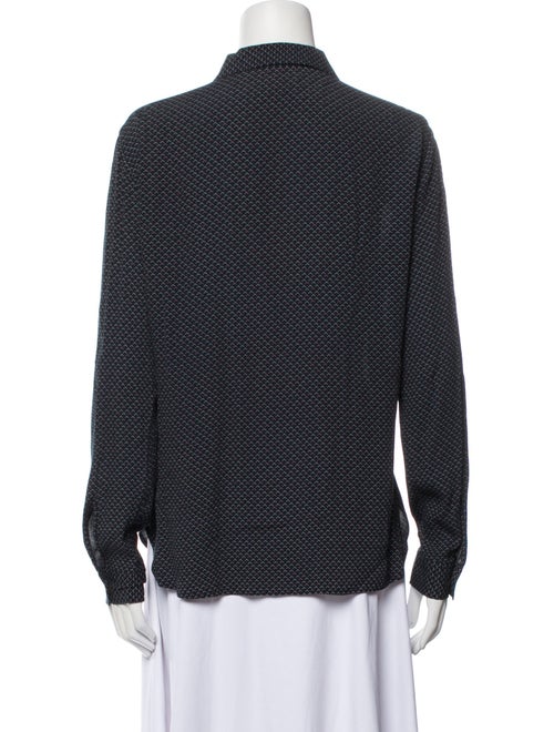 Closed Printed Long Sleeve Button-Up Top