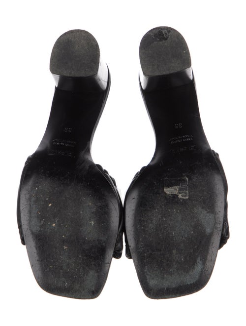 Closed Leather Slides