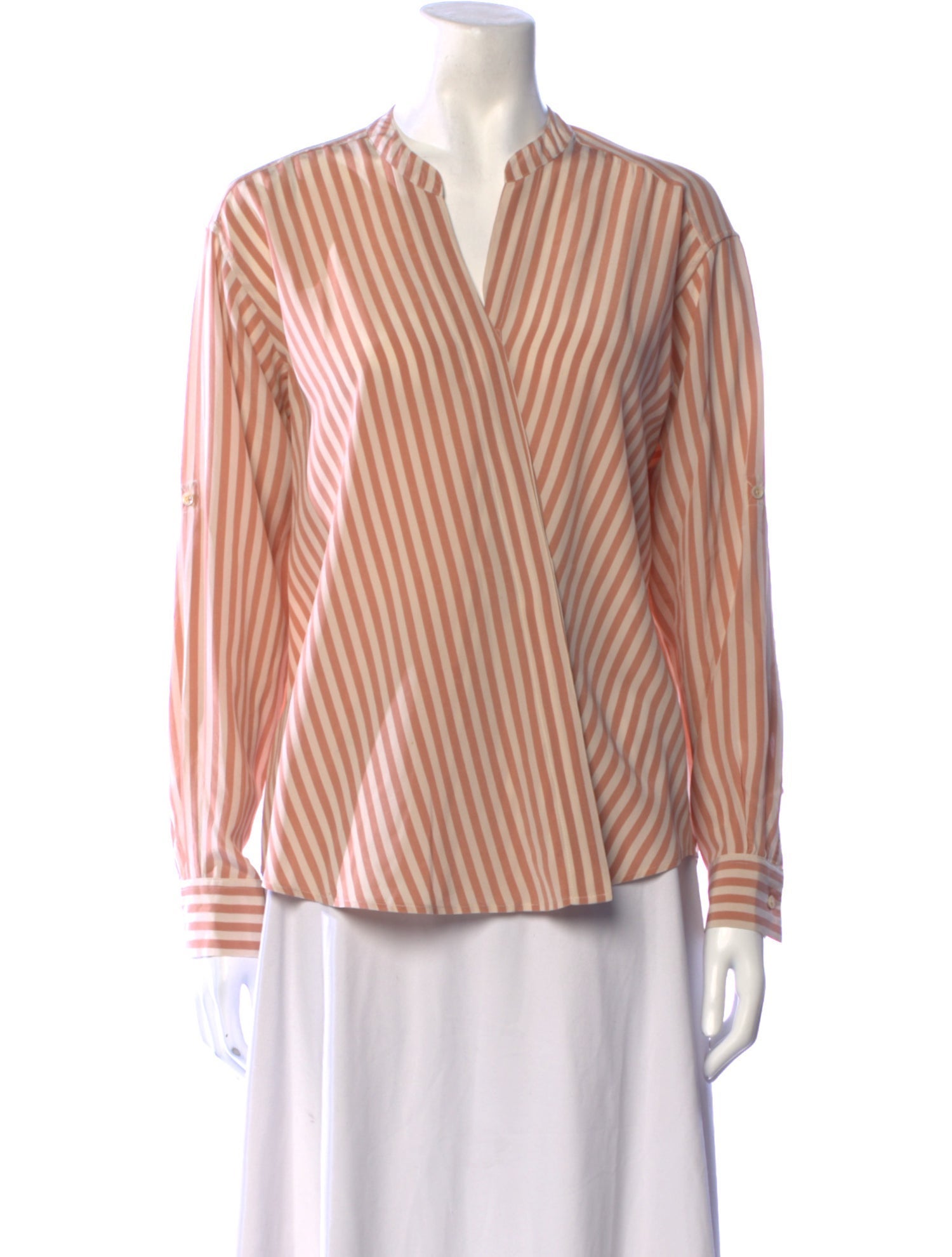 Closed Silk Striped Blouse