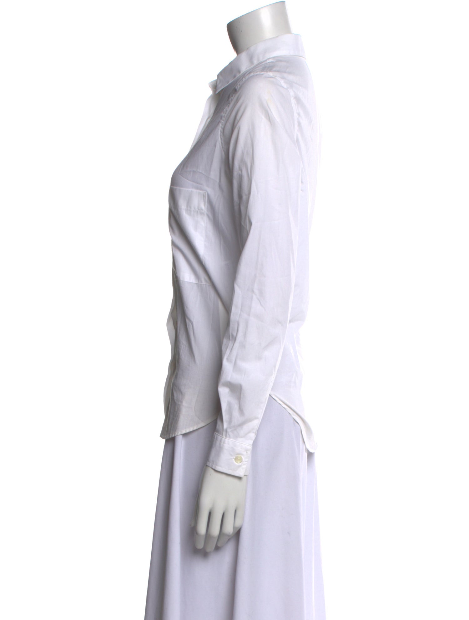 Closed Long Sleeve Button-Up Top