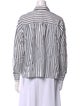 Closed Striped Long Sleeve Button-Up Top