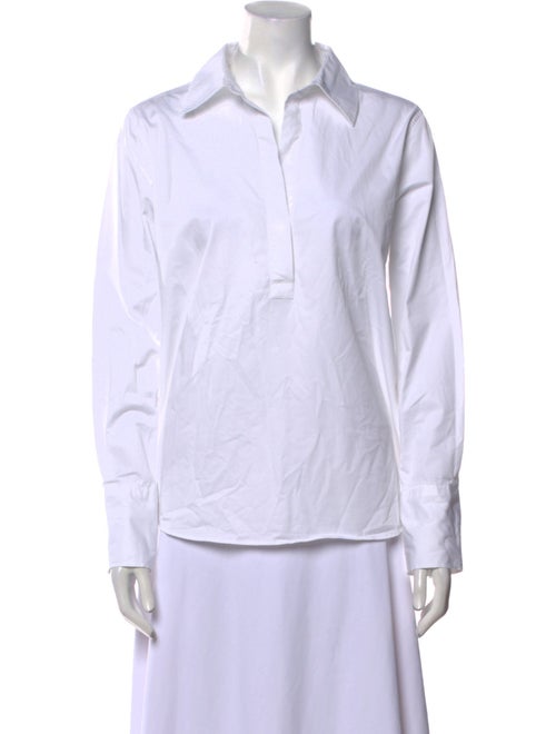 Closed Long Sleeve Button-Up Top