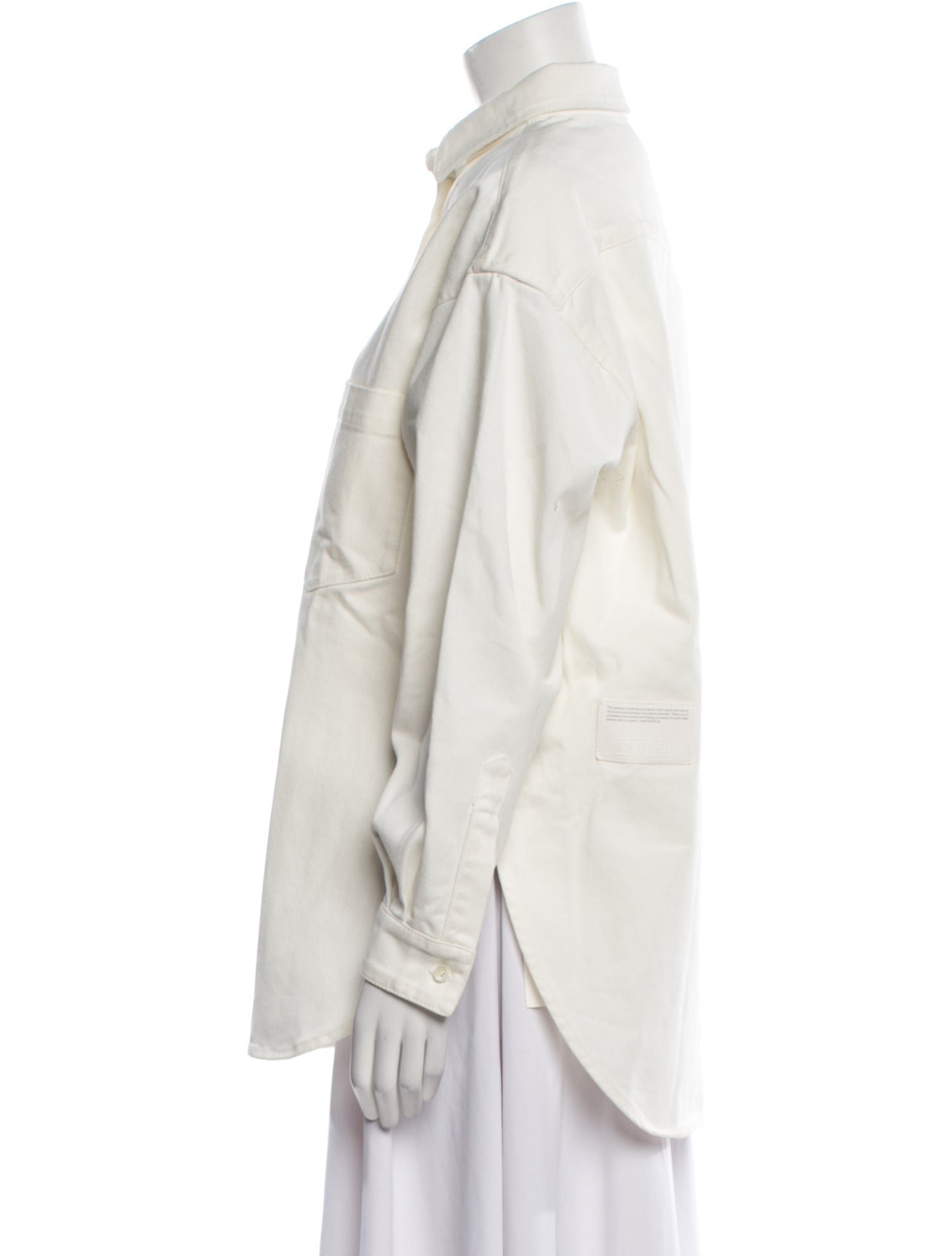 Closed Long Sleeve Button-Up Top