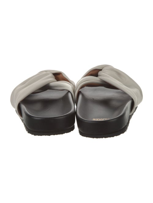 Closed Leather Slides