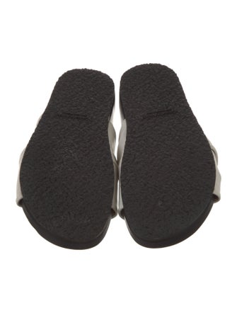 Closed Leather Slides