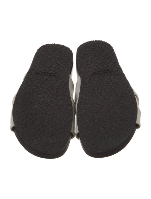 Closed Leather Slides