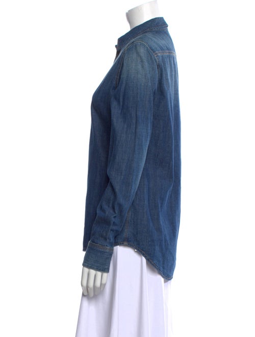 Closed Long Sleeve Button-Up Top