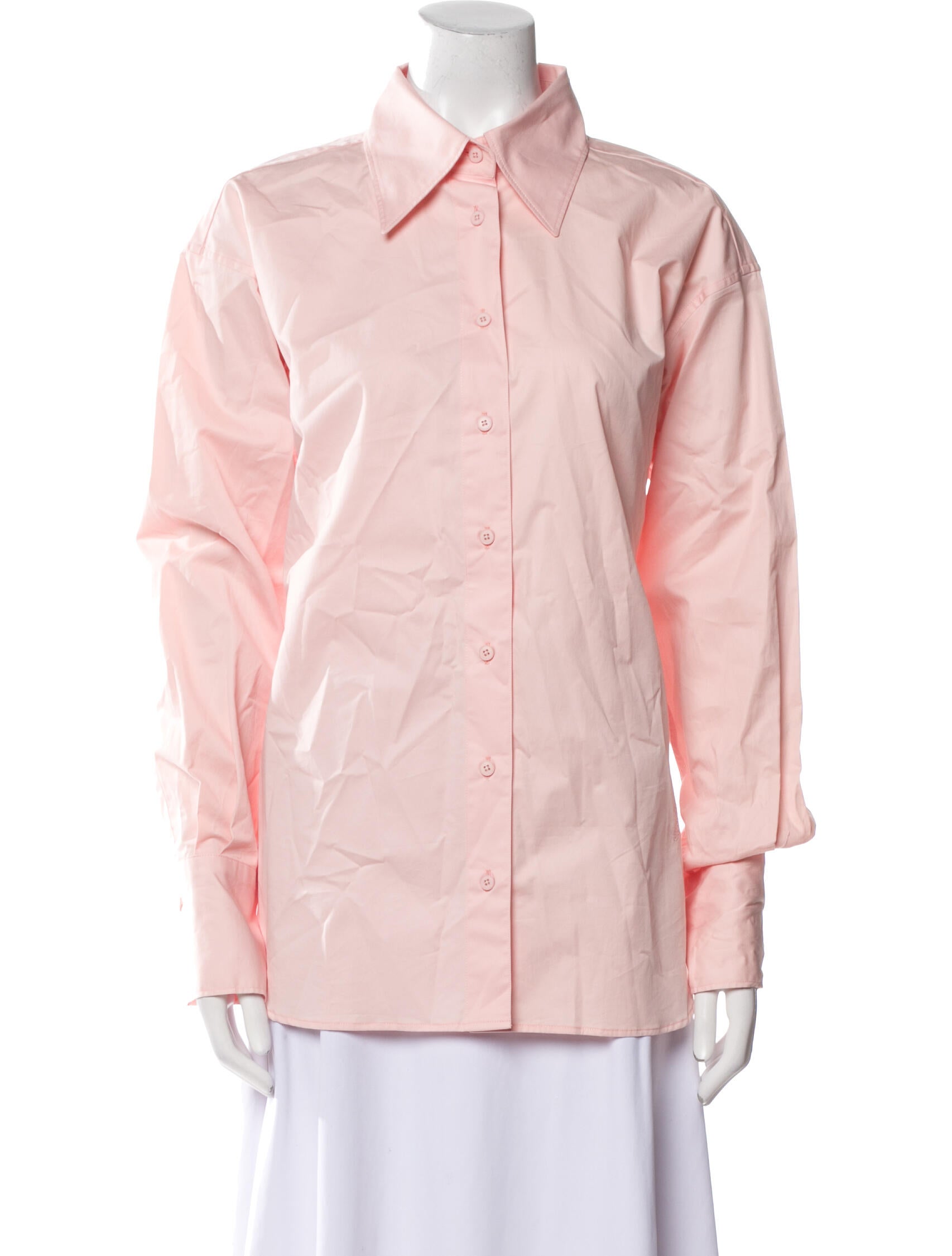 Closed Long Sleeve Button-Up Top